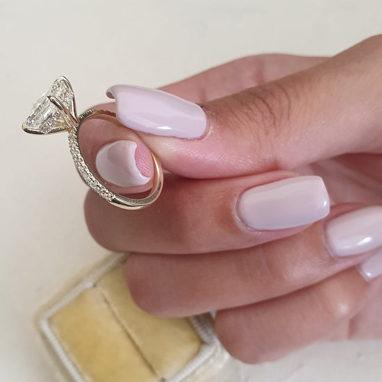 2 CT Radiant Hidden Halo CVD G/VS2 Diamond Engagement Ring 4