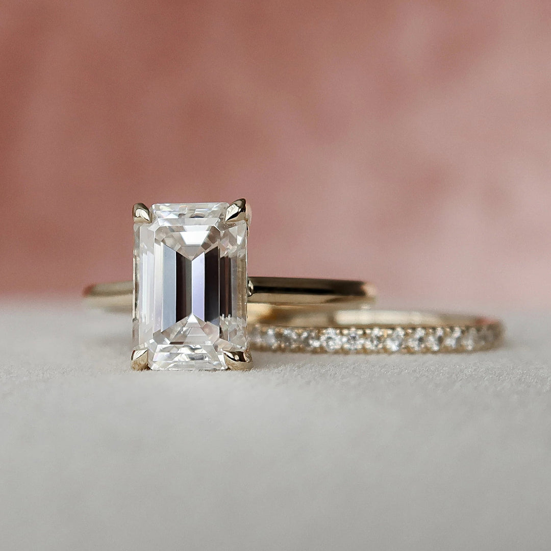 Marquise Cut Cluster Styled Lab Grown Bridal Ring Set