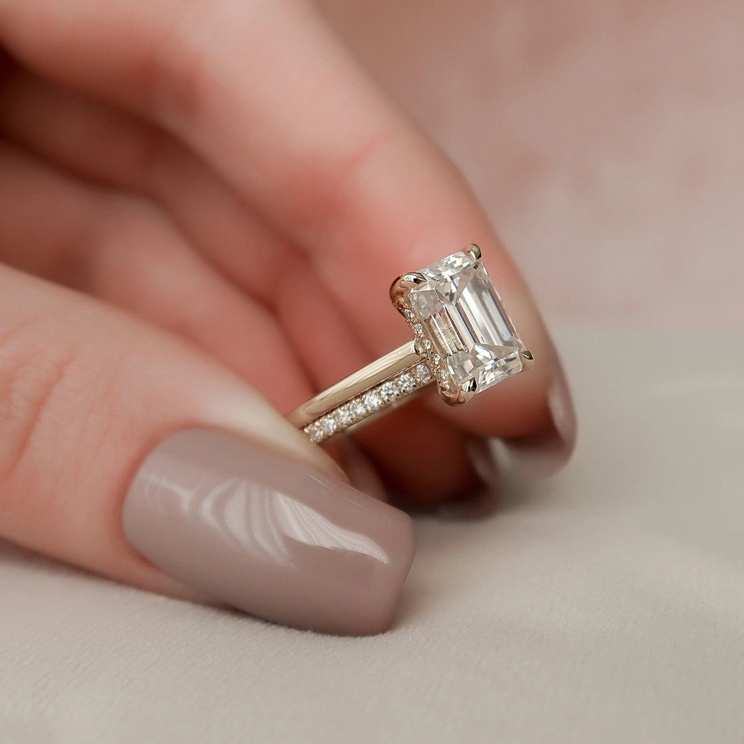 Marquise Cut Cluster Styled Lab Grown Bridal Ring Set