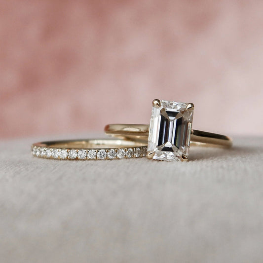 Marquise Cut Cluster Styled Lab Grown Bridal Ring Set
