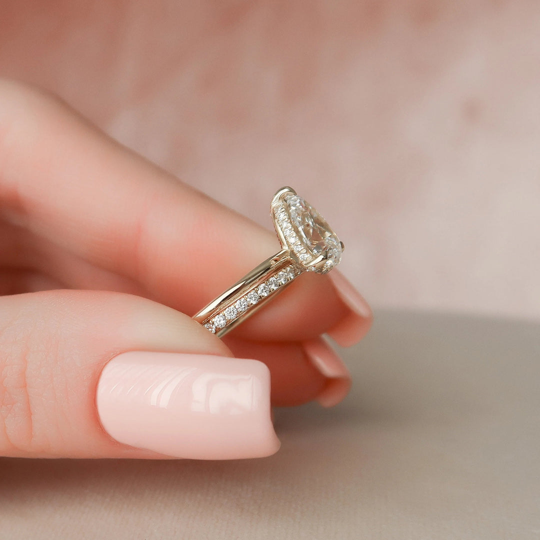 Marquise Cut Cluster Styled Lab Grown Bridal Ring Set
