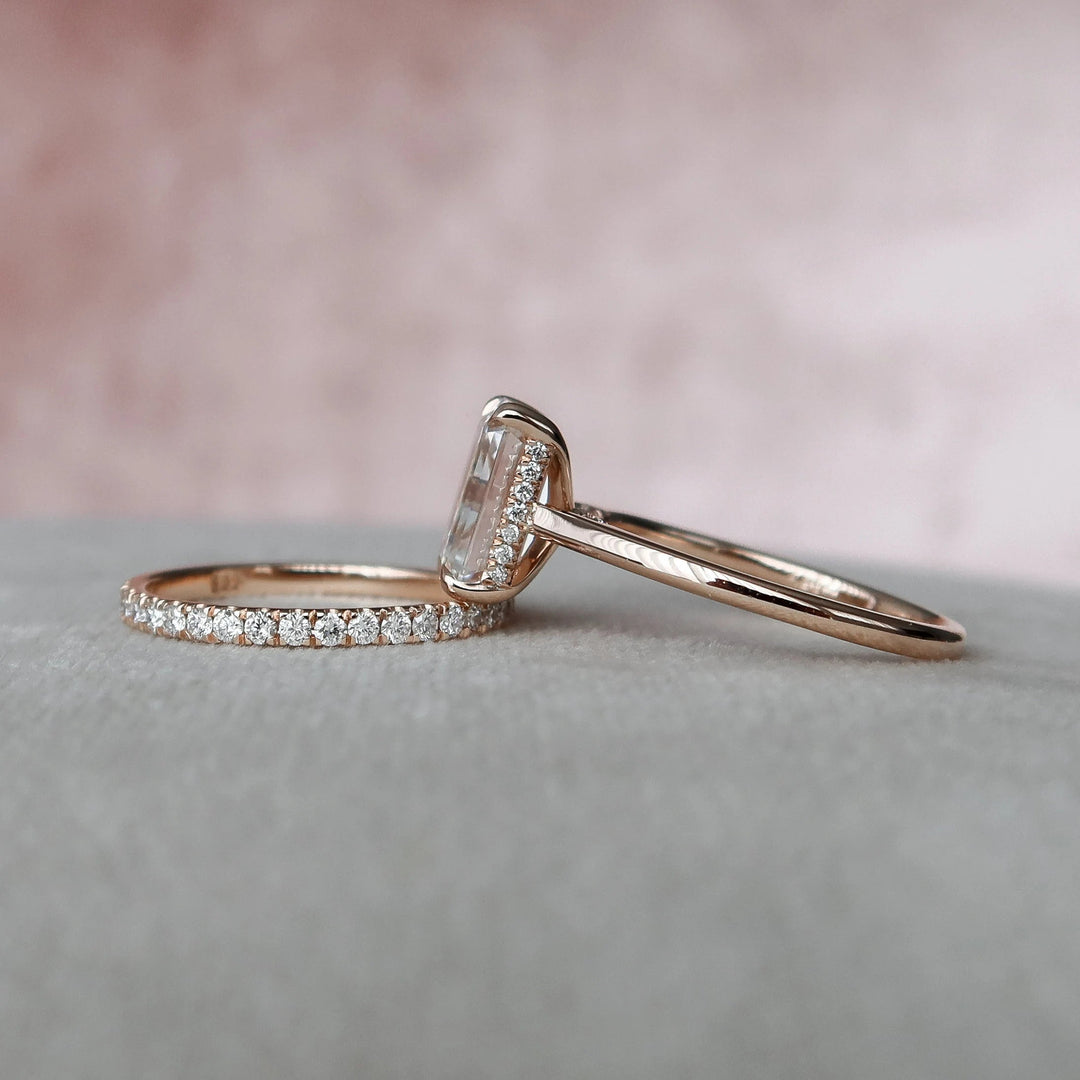 Marquise Cut Cluster Styled Lab Grown Bridal Ring Set