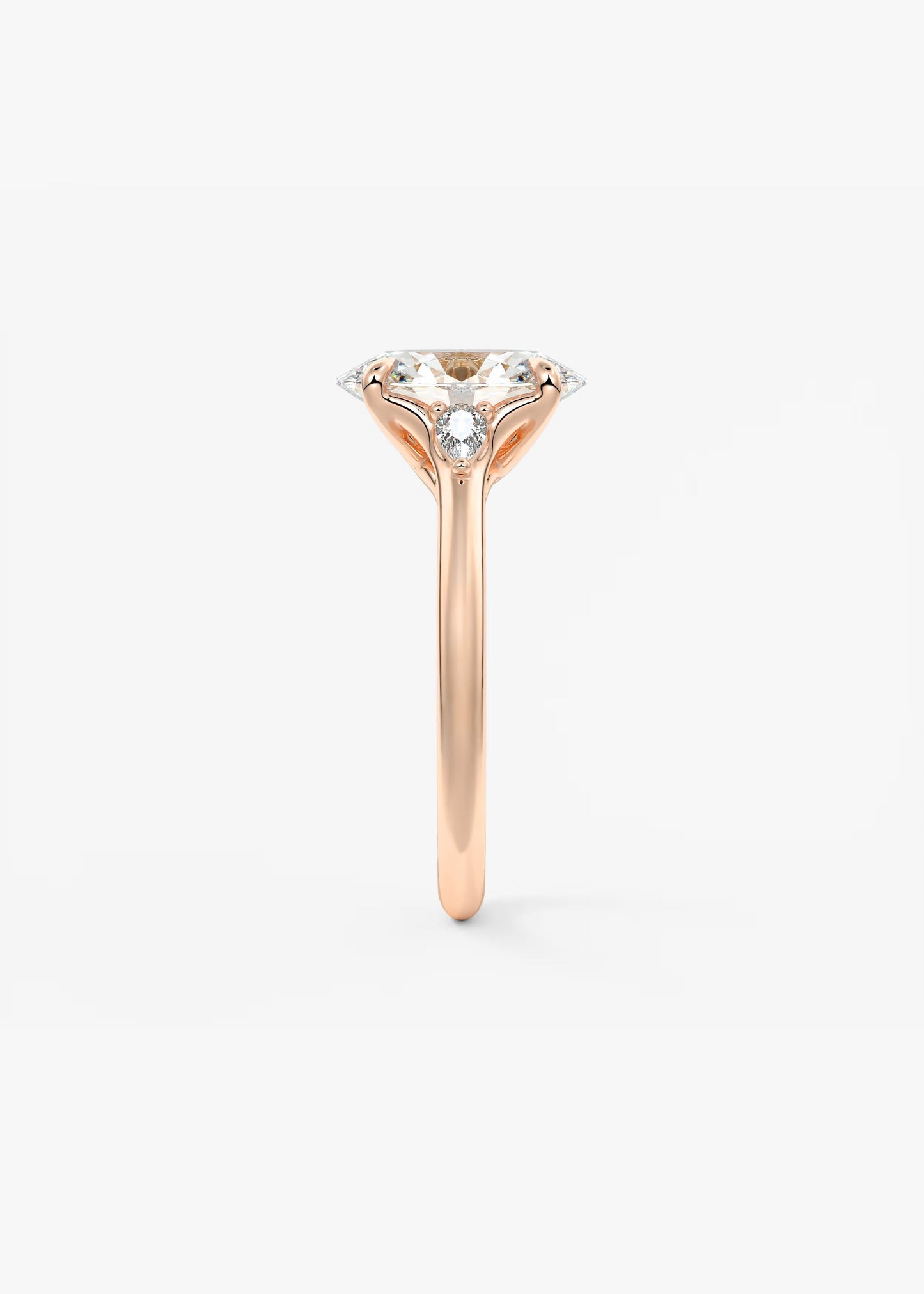 Oval Three Stone Lab Grown Diamond Engagement Ring