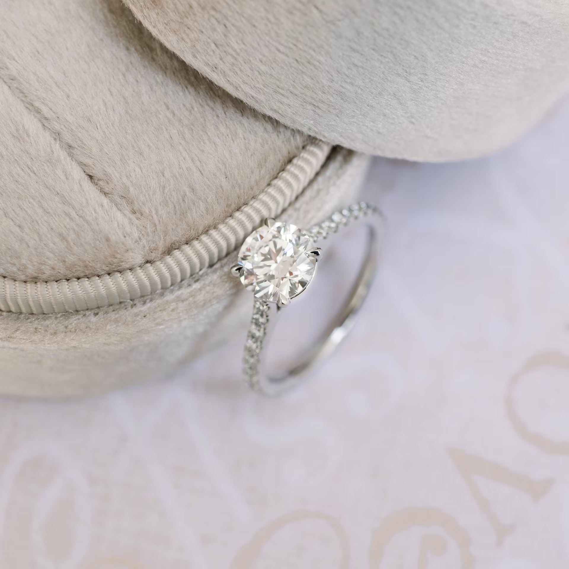 Marquise Cut Cluster Styled Lab Grown Diamond Engagement Ring