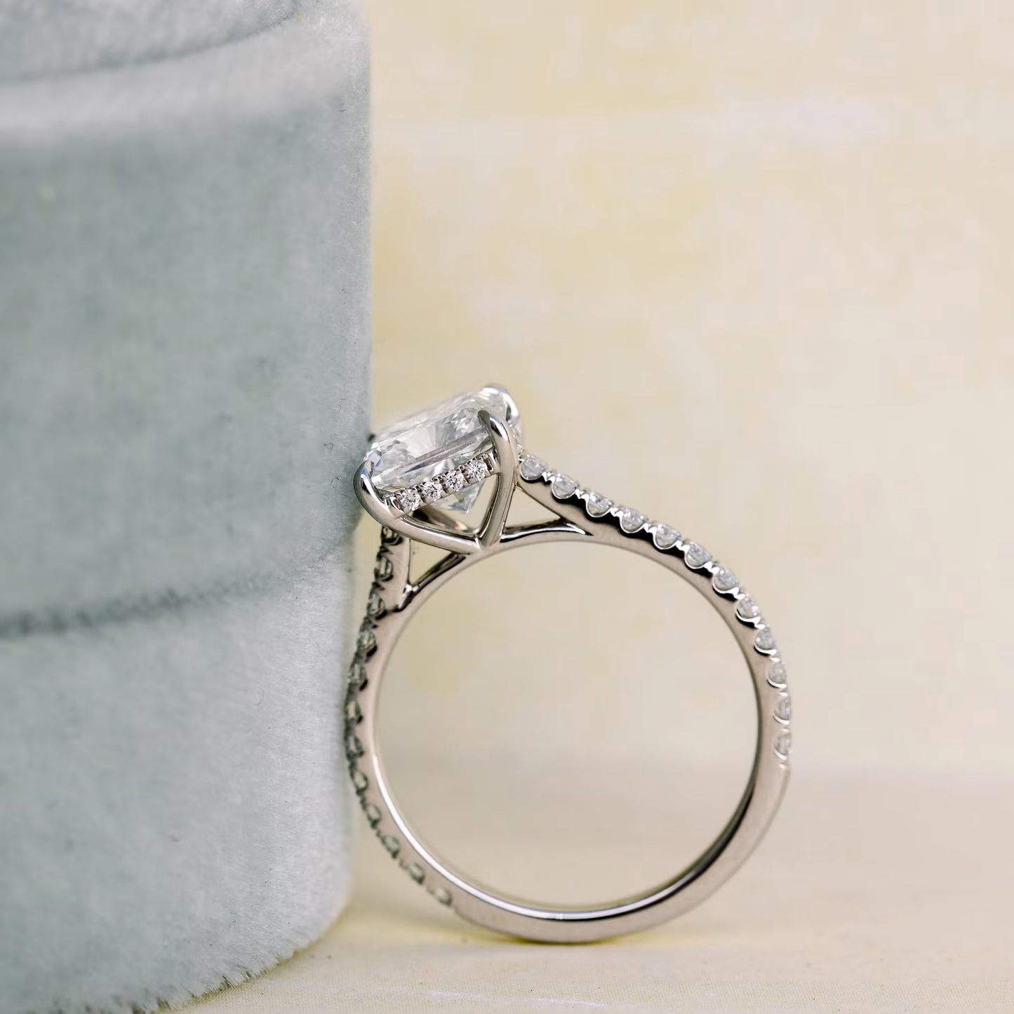 Marquise Cut Cluster Styled Lab Grown Diamond Engagement Ring