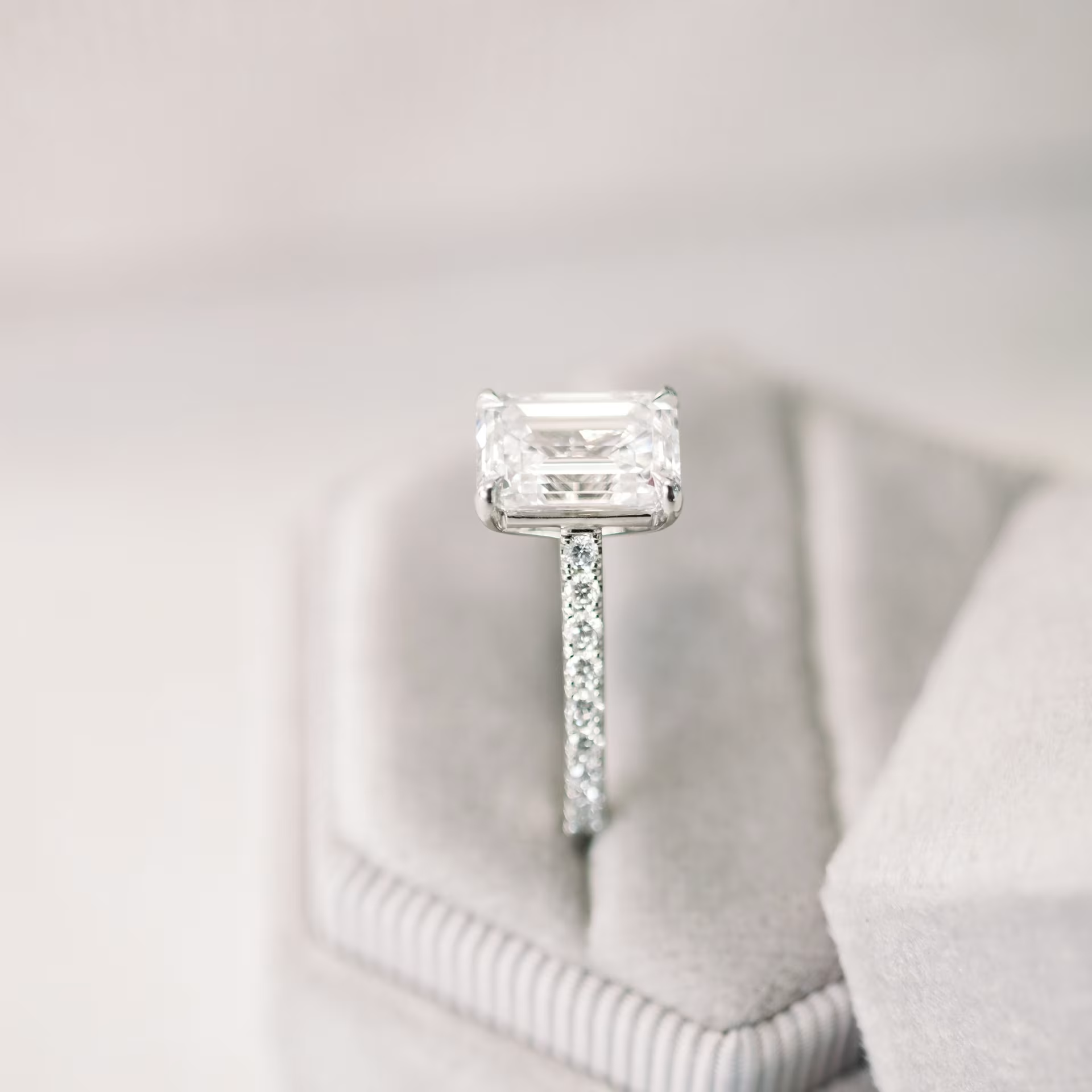 Marquise Cut Cluster Styled Lab Grown Diamond Engagement Ring
