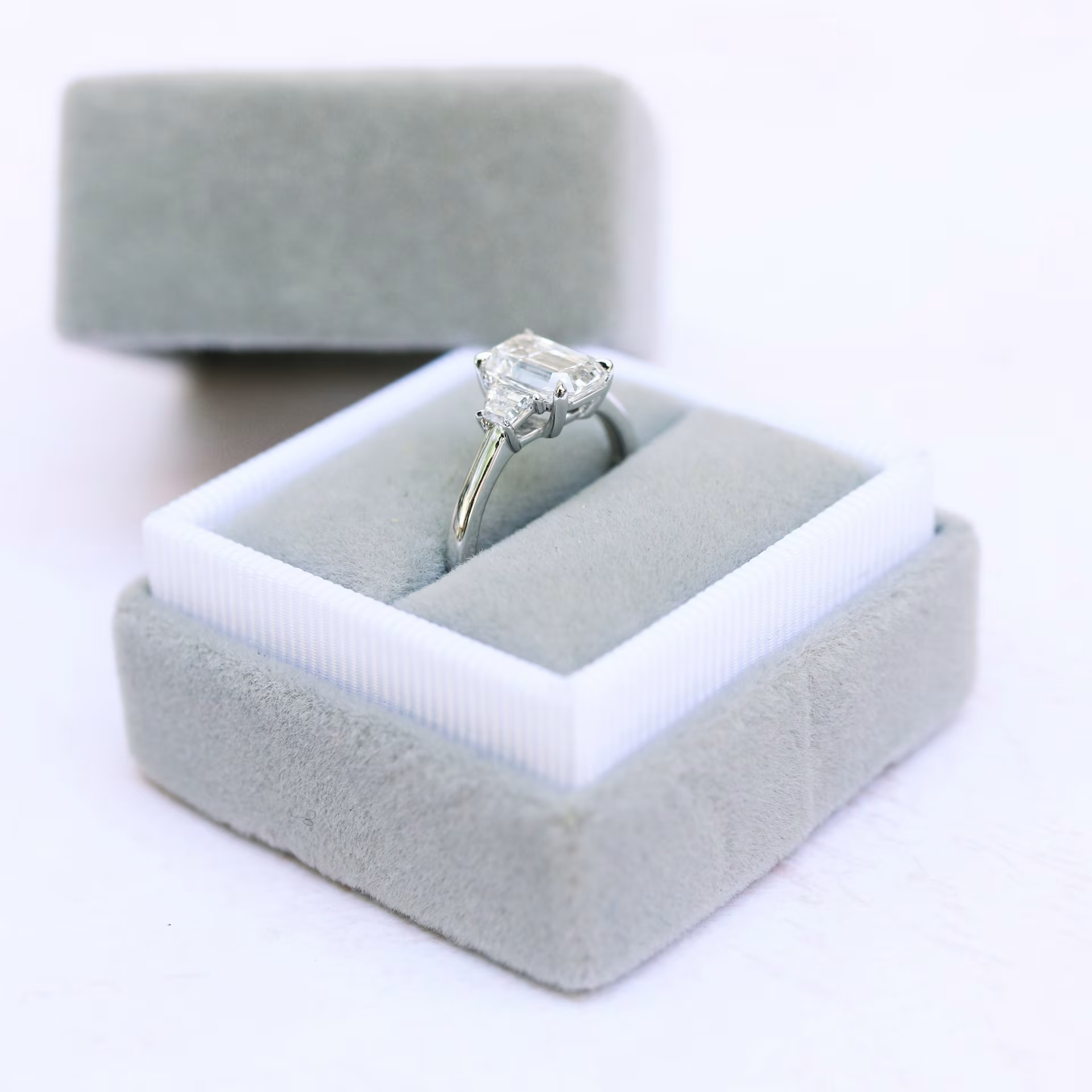 Marquise Cut Cluster Styled Lab Grown Diamond Engagement Ring