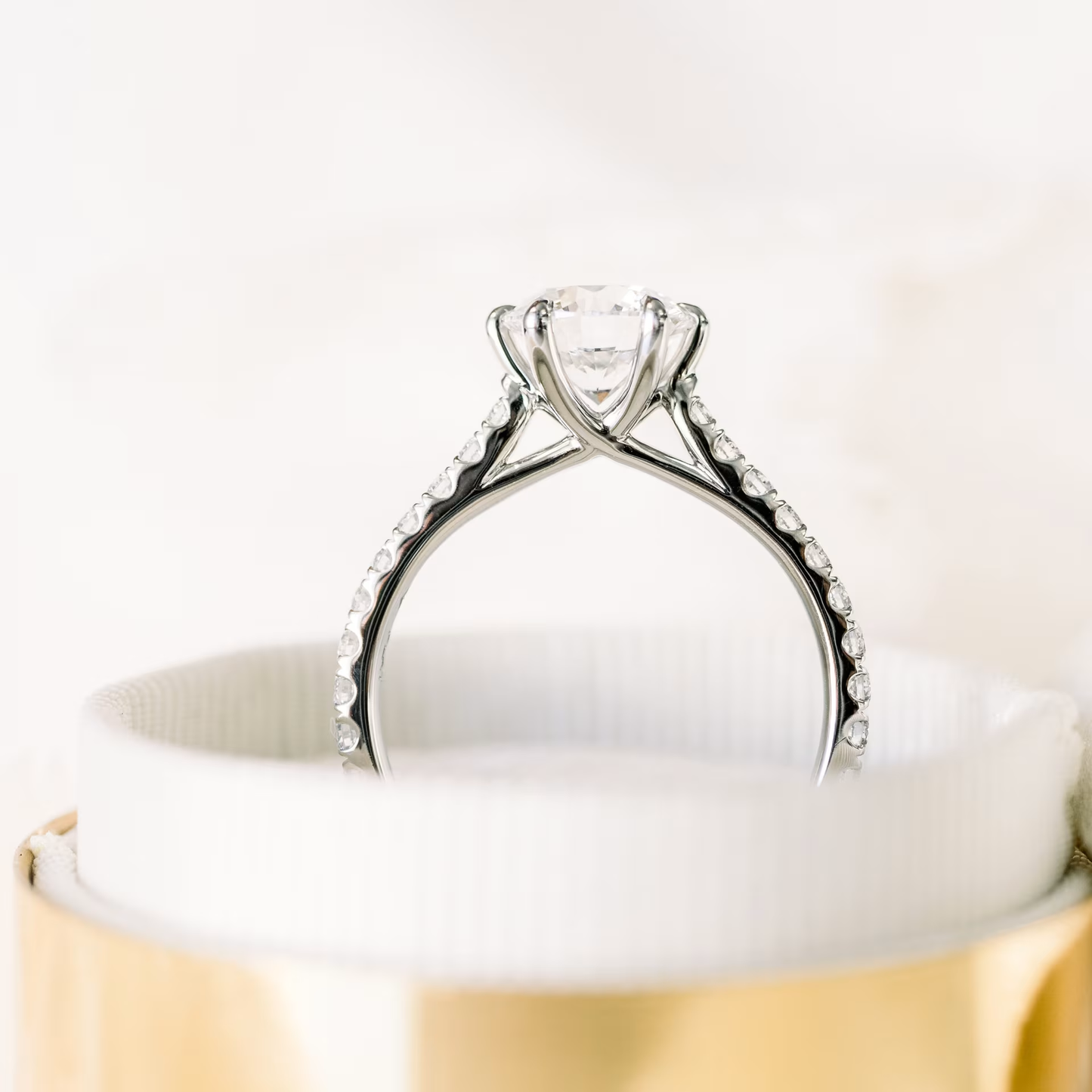 Marquise Cut Cluster Styled Lab Grown Diamond Engagement Ring