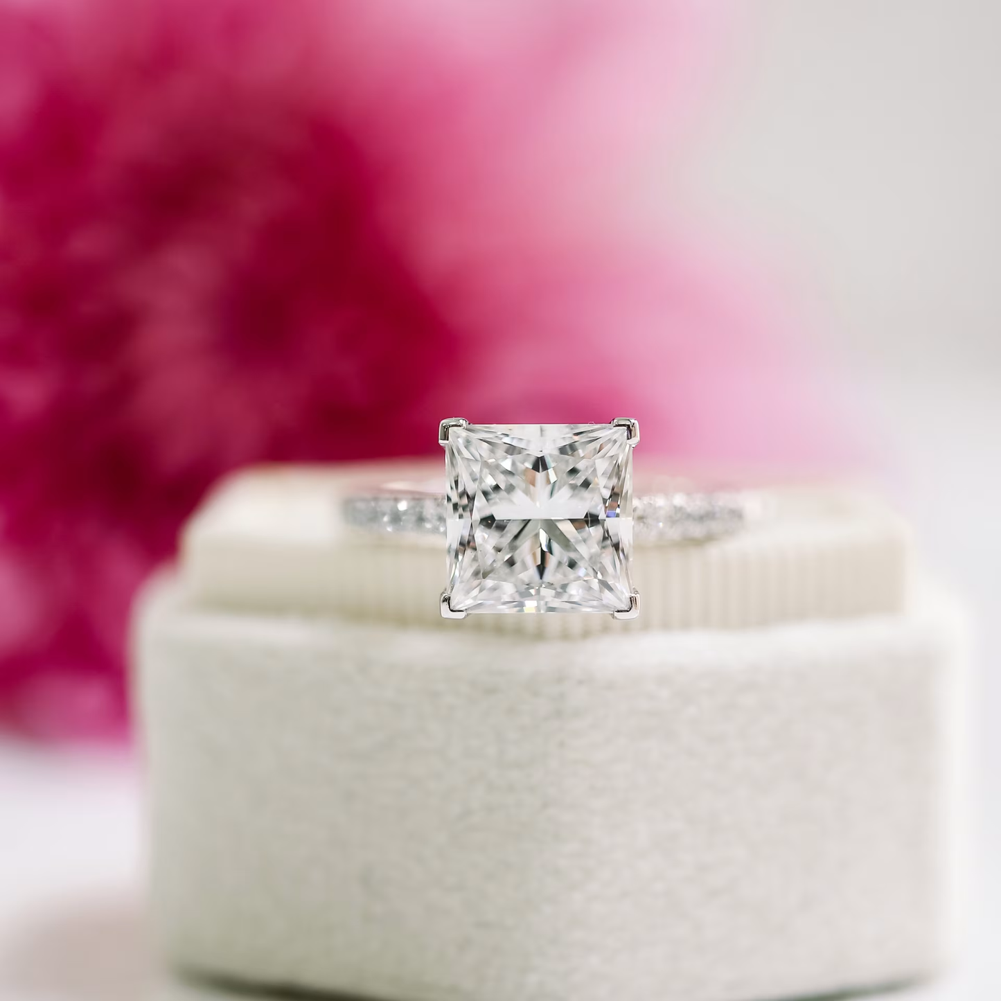 Marquise Cut Cluster Styled Lab Grown Diamond Engagement Ring