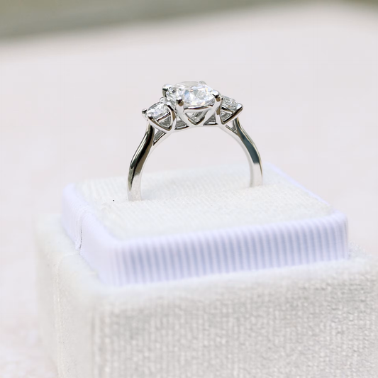 Marquise Cut Cluster Styled Lab Grown Diamond Engagement Ring