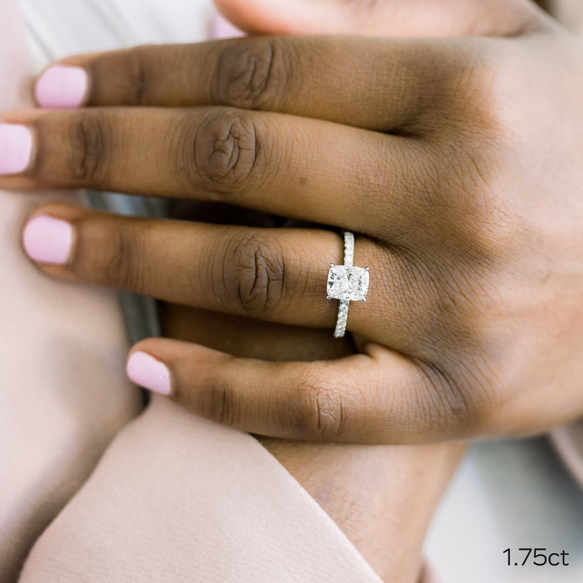 Marquise Cut Cluster Styled Lab Grown Diamond Engagement Ring