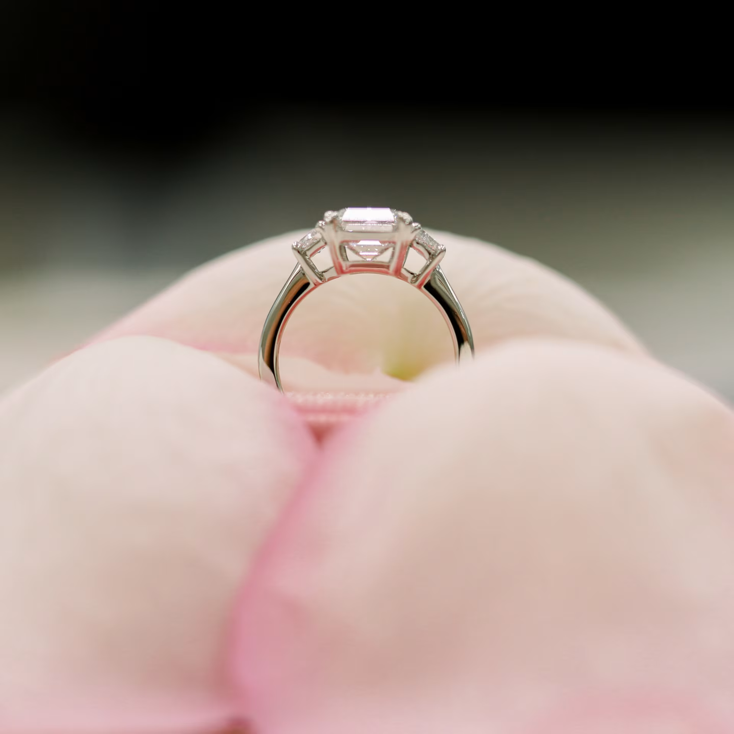 Marquise Cut Cluster Styled Lab Grown Diamond Engagement Ring