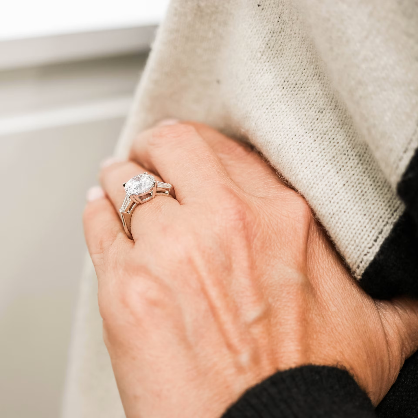 Marquise Cut Cluster Styled Lab Grown Diamond Engagement Ring