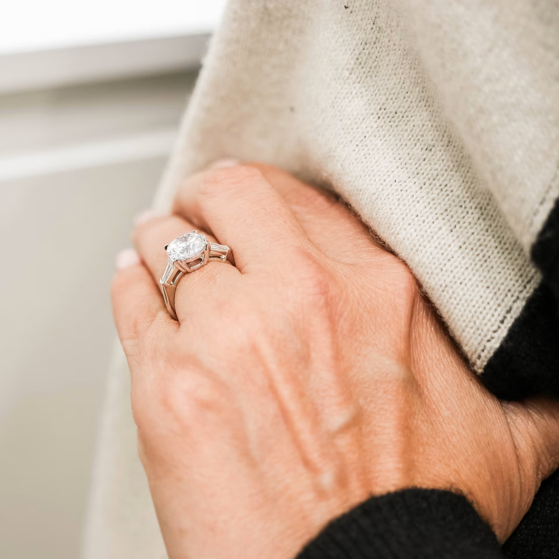 Marquise Cut Cluster Styled Lab Grown Diamond Engagement Ring