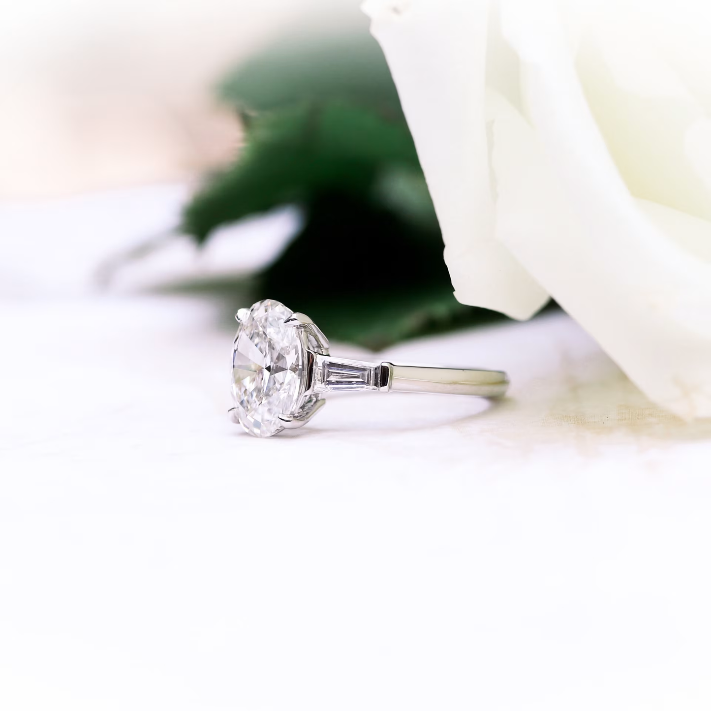 Marquise Cut Cluster Styled Lab Grown Diamond Engagement Ring