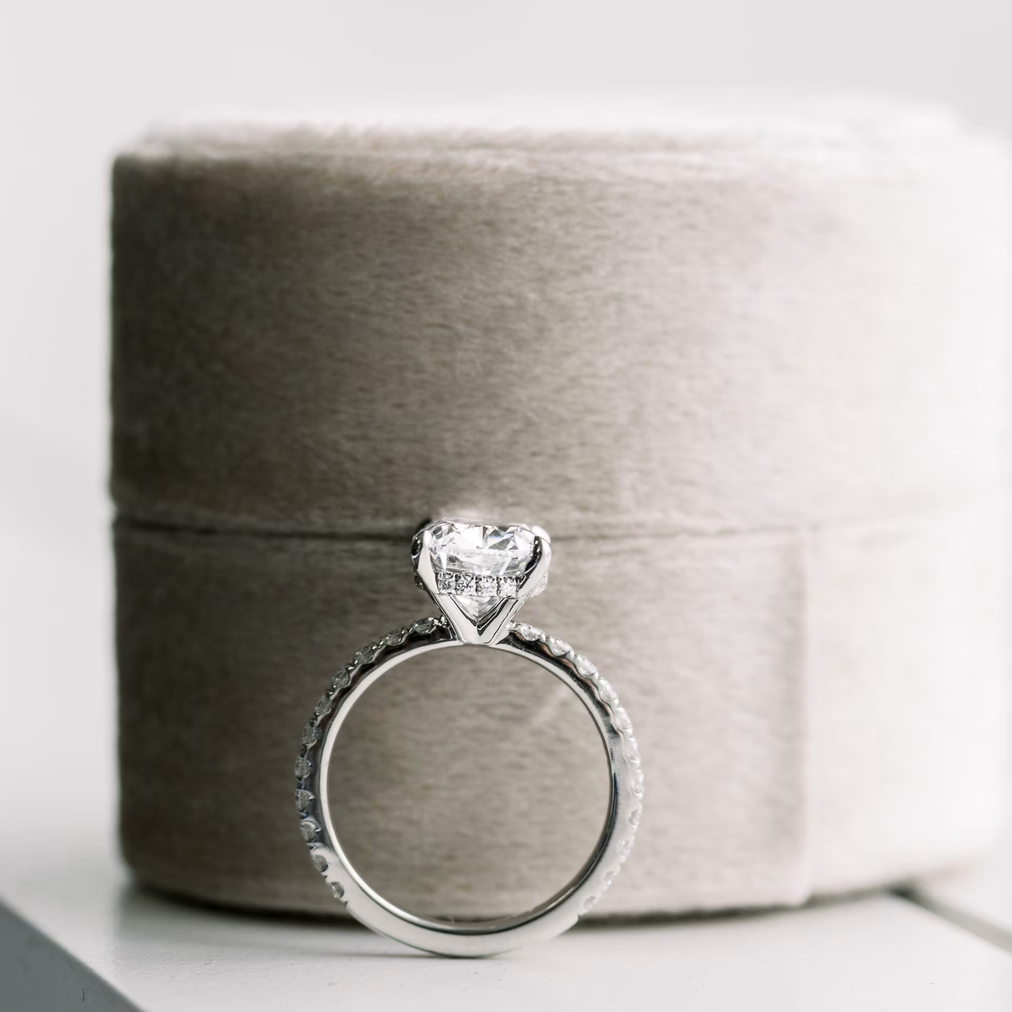 Marquise Cut Cluster Styled Lab Grown Diamond Engagement Ring