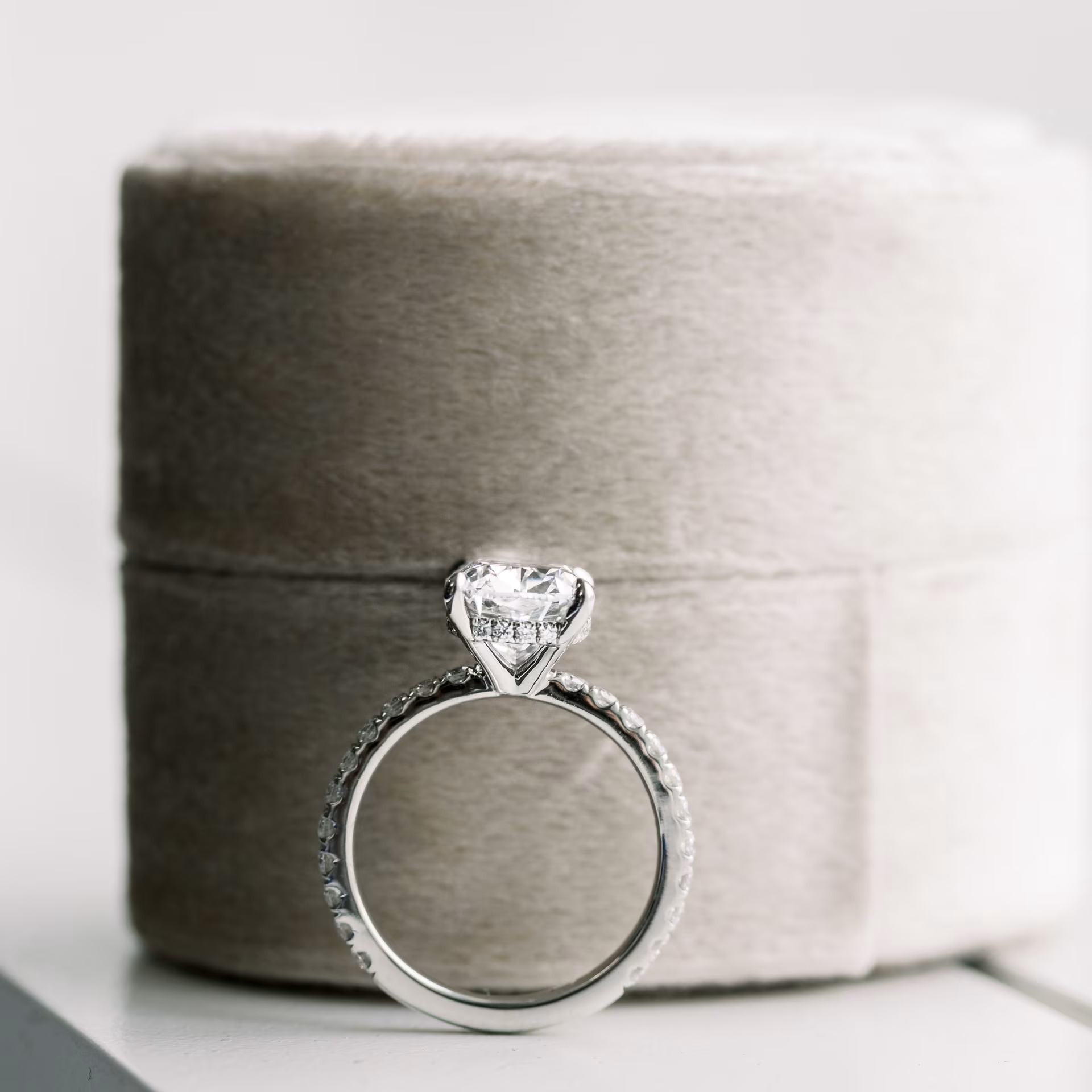 Marquise Cut Cluster Styled Lab Grown Diamond Engagement Ring