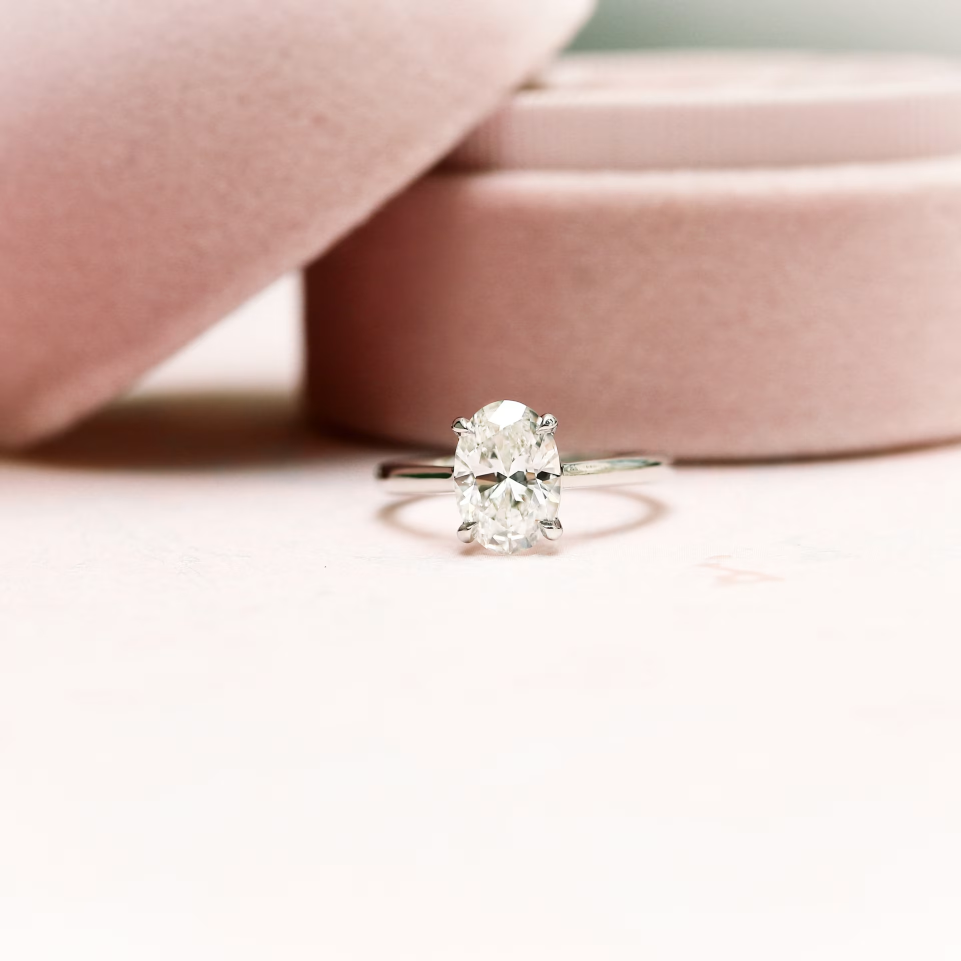 Marquise Cut Cluster Styled Lab Grown Diamond Engagement Ring