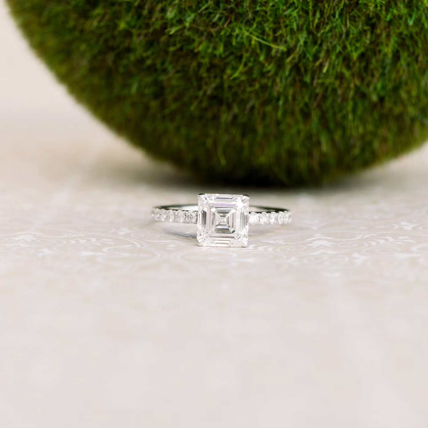 Marquise Cut Cluster Styled Lab Grown Diamond Engagement Ring