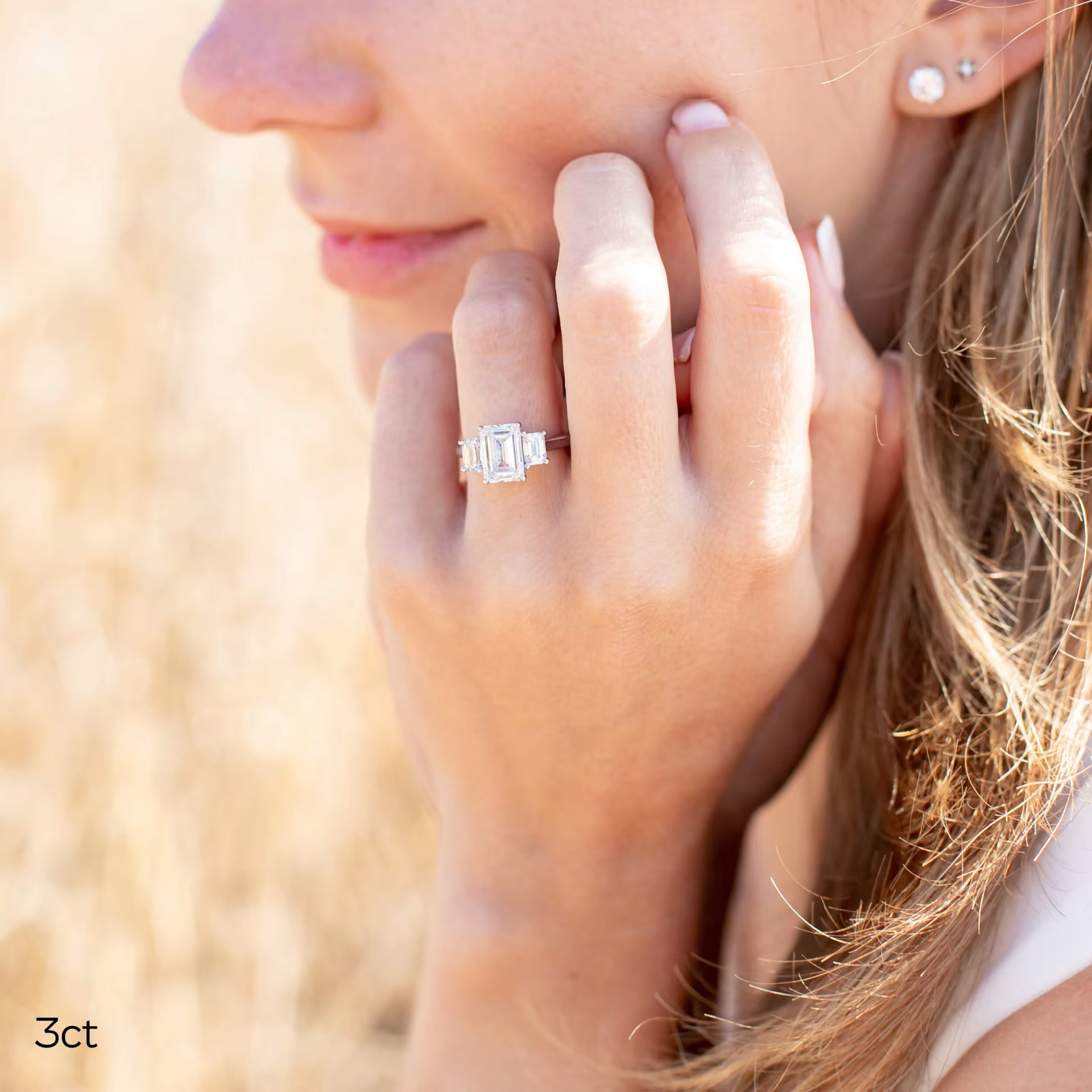 Marquise Cut Cluster Styled Lab Grown Diamond Engagement Ring