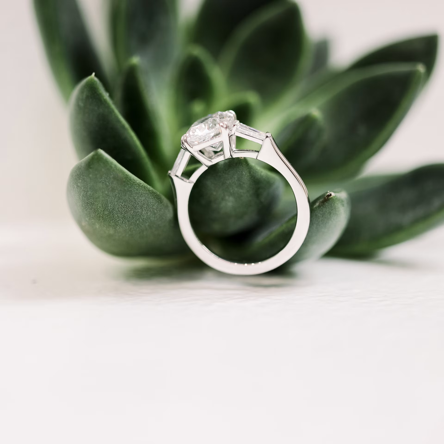 Marquise Cut Cluster Styled Lab Grown Diamond Engagement Ring