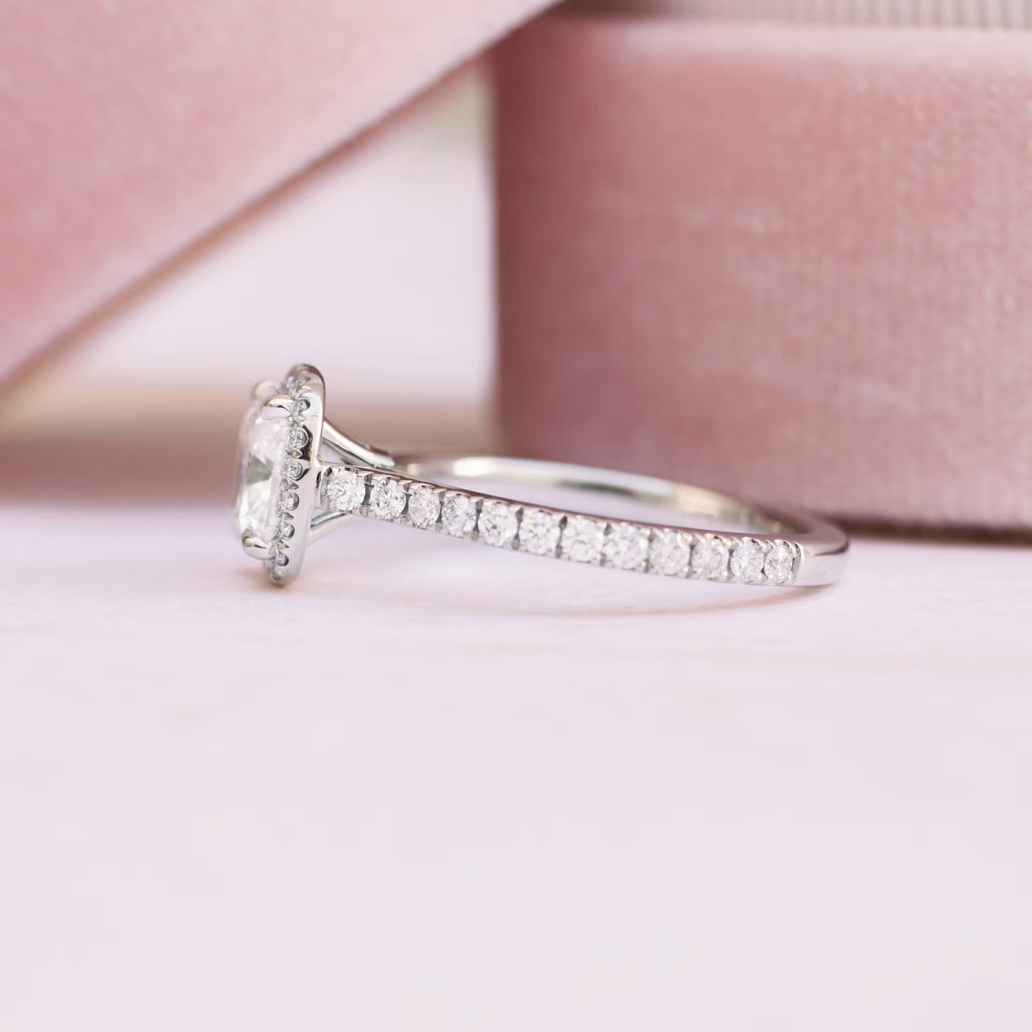 Marquise Cut Cluster Styled Lab Grown Diamond Engagement Ring