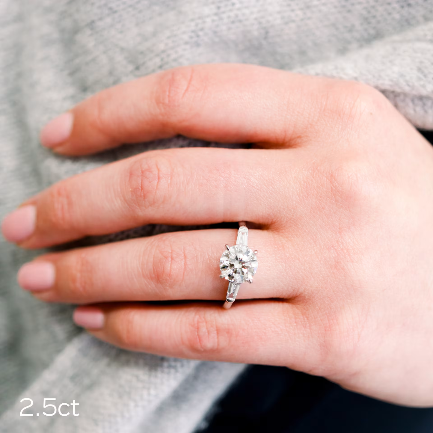 Marquise Cut Cluster Styled Lab Grown Diamond Engagement Ring