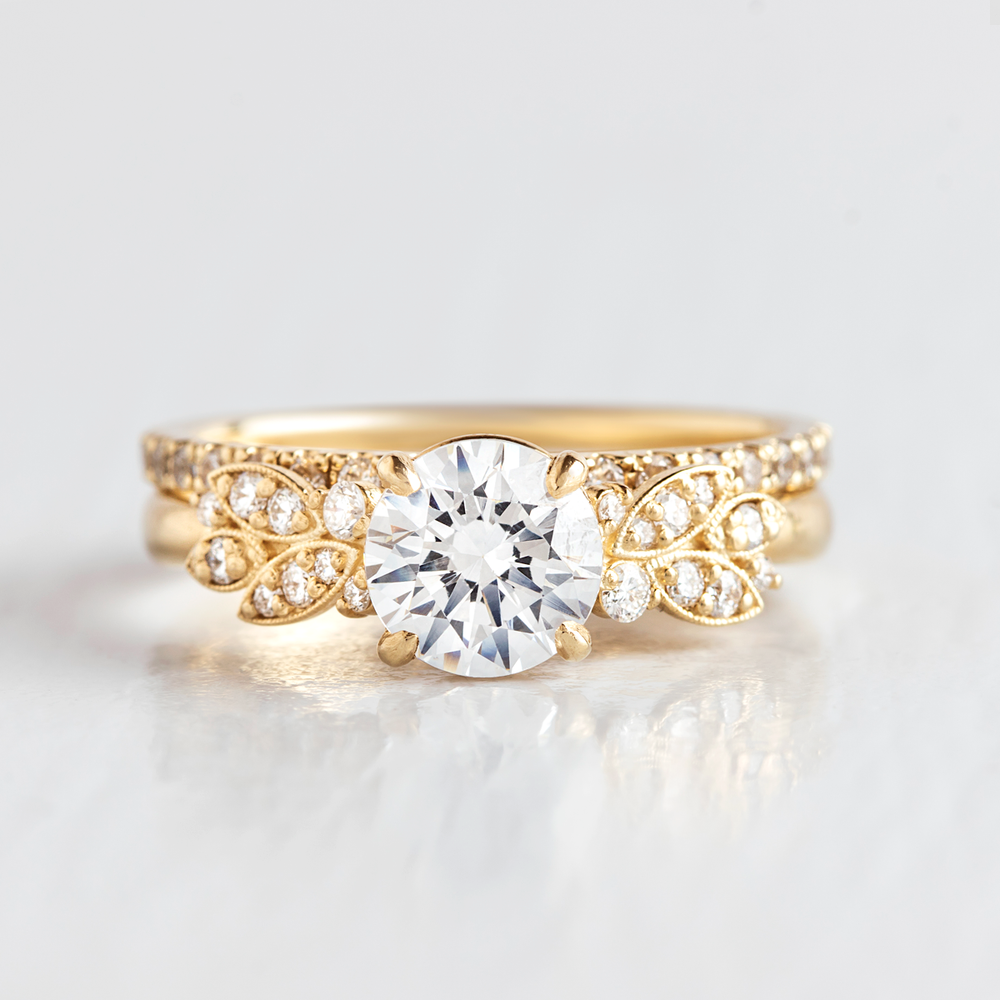 2 CT Round Three Stones Lab Grown Diamond Engagement Ring