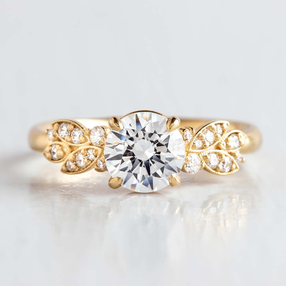 2 CT Round Three Stones Lab Grown Diamond Engagement Ring