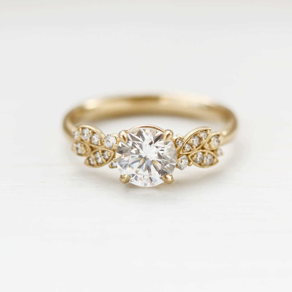 2 CT Round Three Stones Lab Grown Diamond Engagement Ring