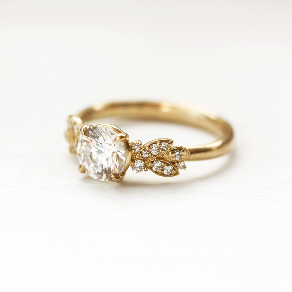2 CT Round Three Stones Lab Grown Diamond Engagement Ring