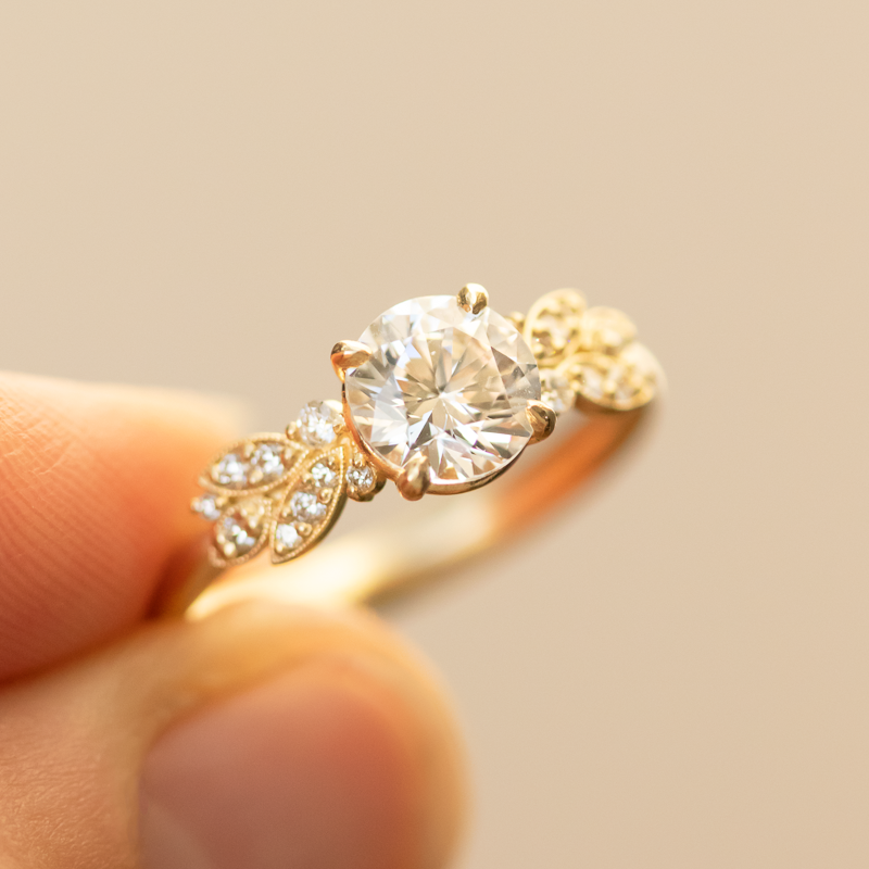 2 CT Round Three Stones Lab Grown Diamond Engagement Ring