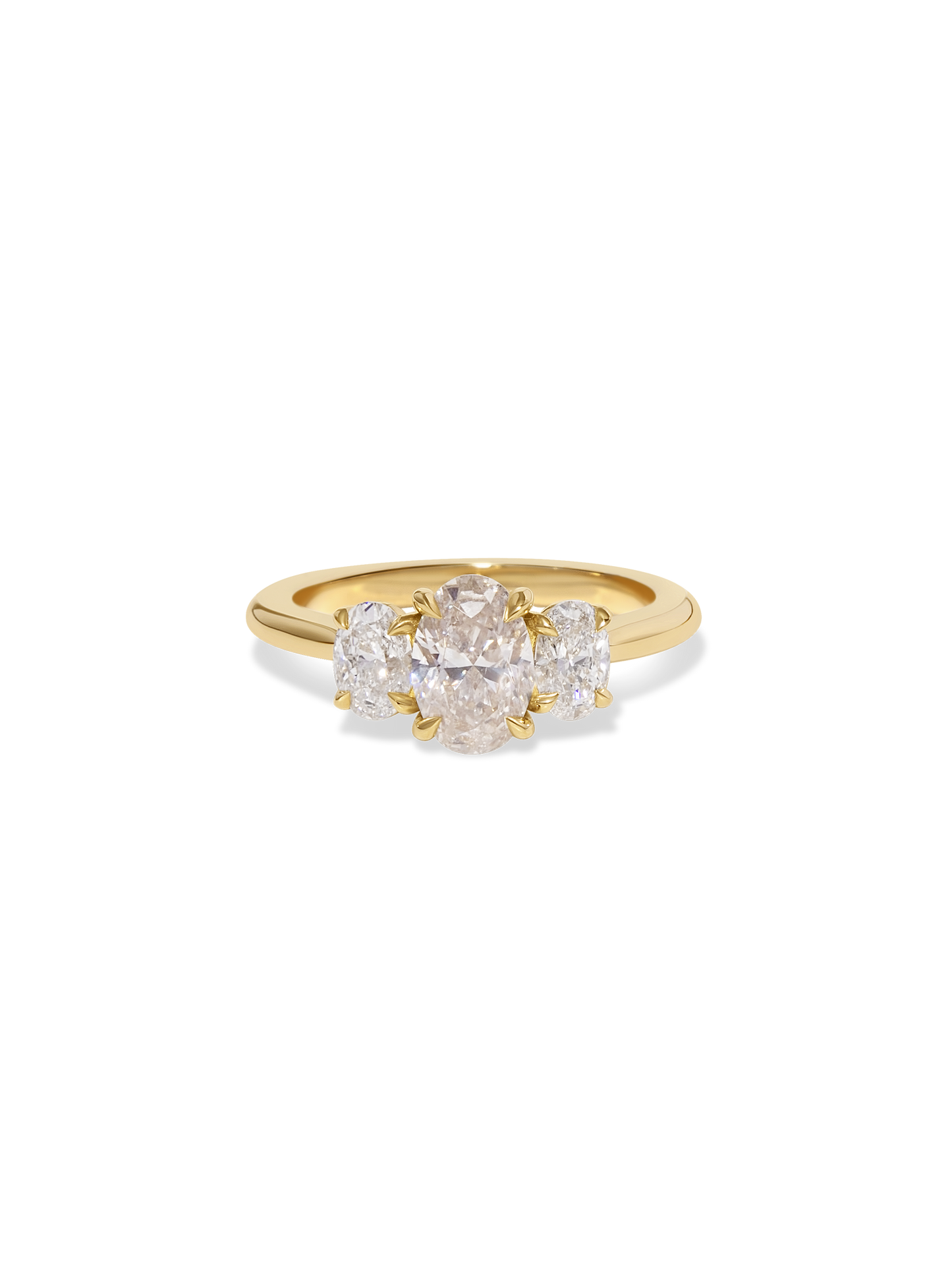 2 CT Round Three Stones Lab Grown Diamond Engagement Ring