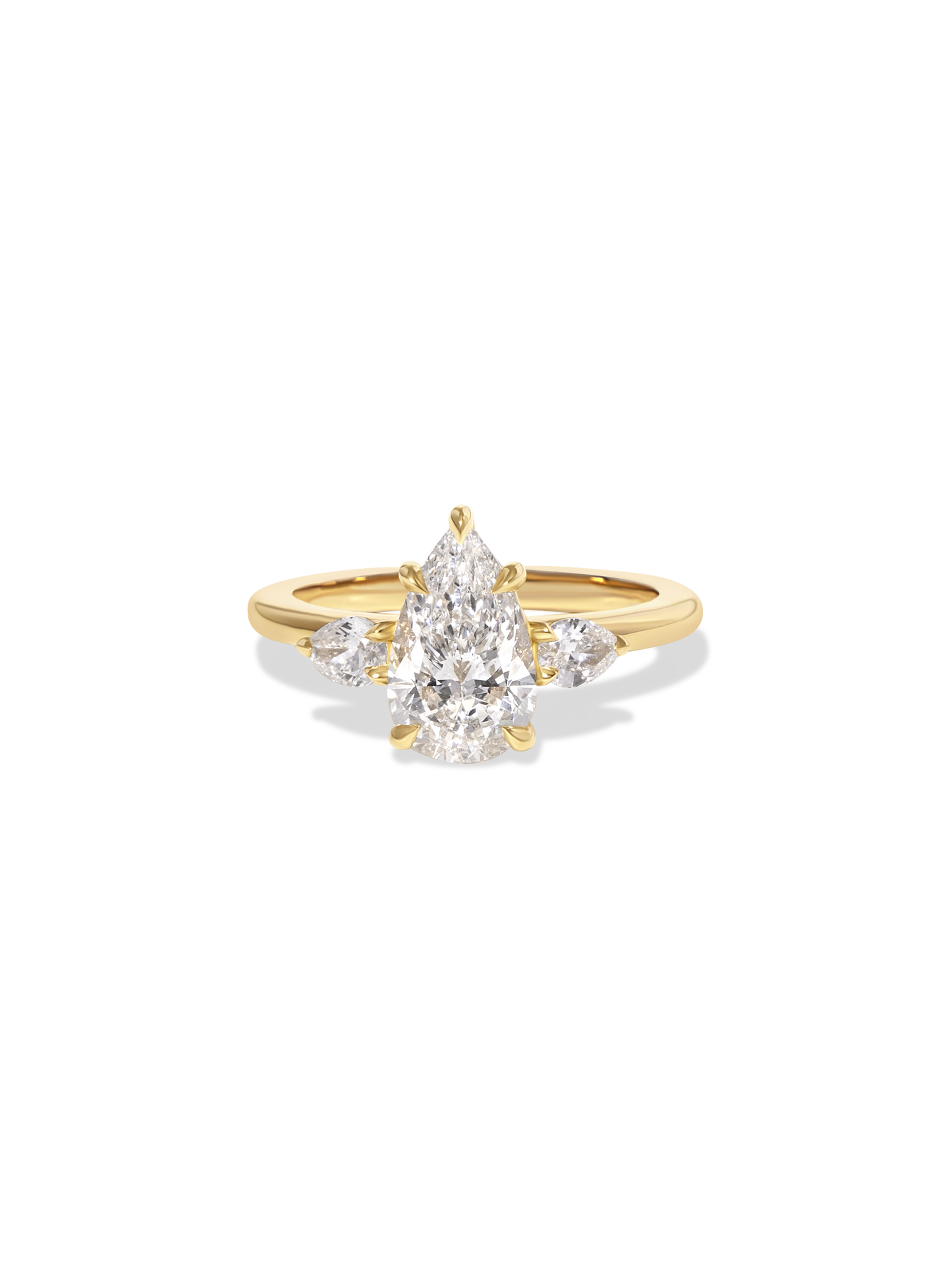 2 CT Round Three Stones Lab Grown Diamond Engagement Ring