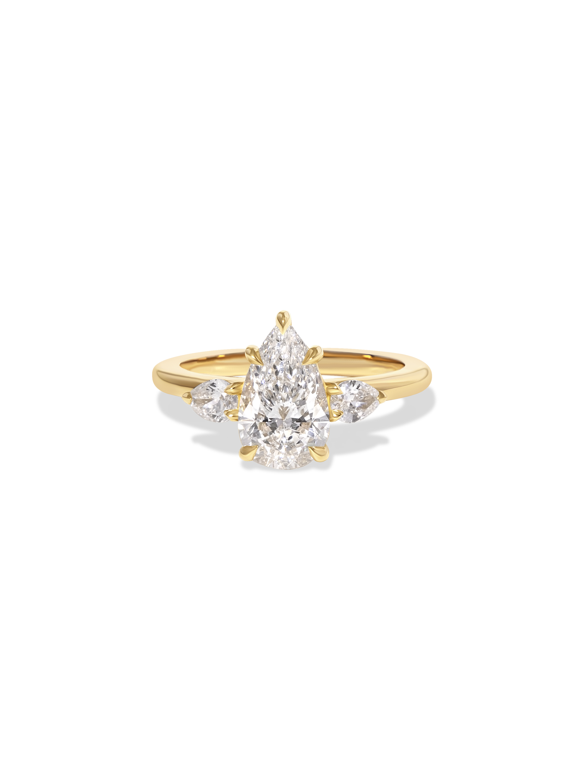 2 CT Round Three Stones Lab Grown Diamond Engagement Ring