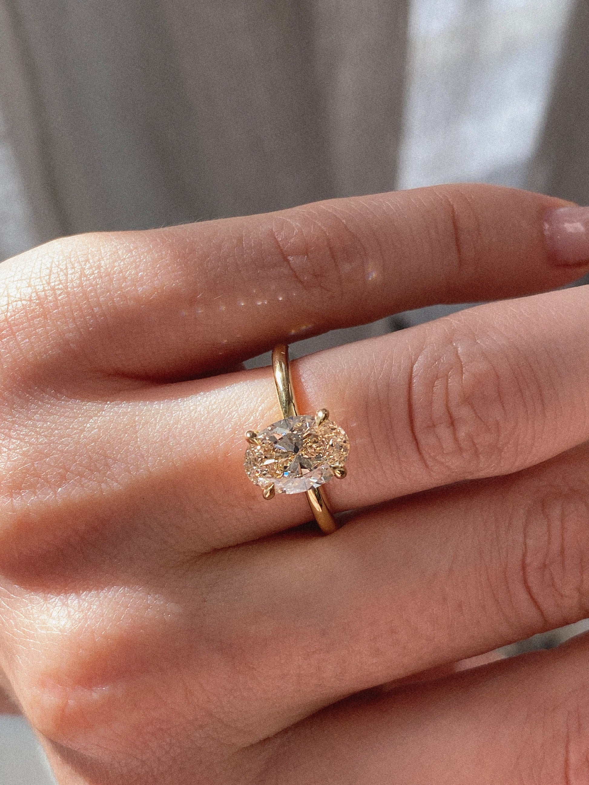 2 CT Round Three Stones Lab Grown Diamond Engagement Ring
