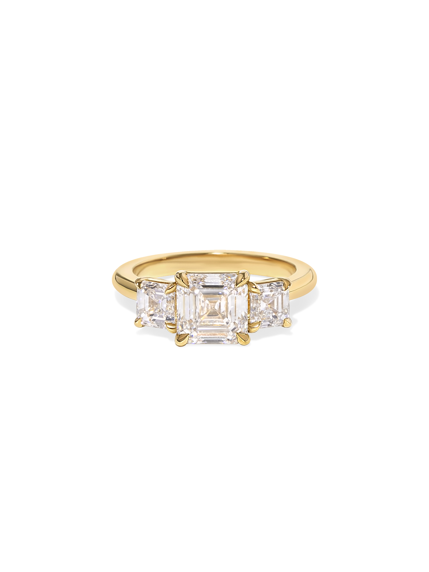 2 CT Round Three Stones Lab Grown Diamond Engagement Ring