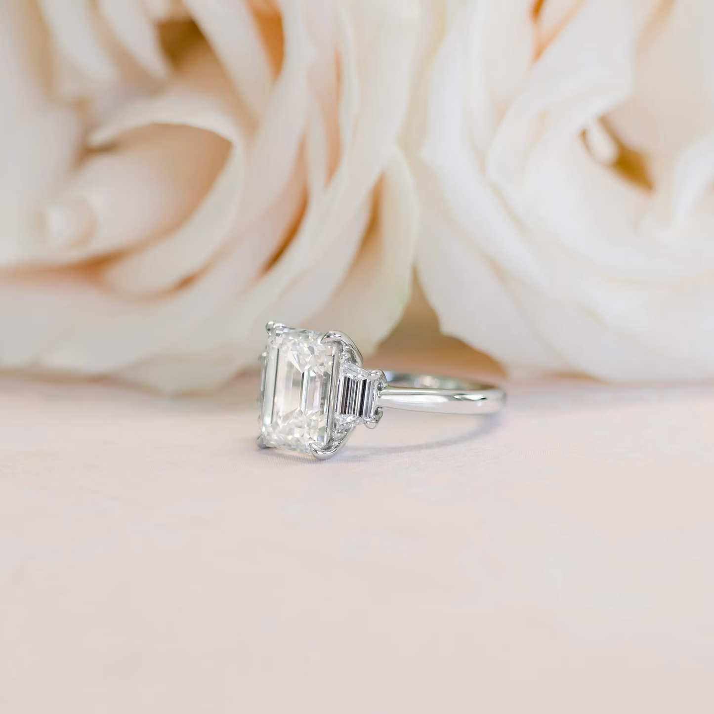 Marquise Cut Cluster Styled Lab Grown Diamond Engagement Ring