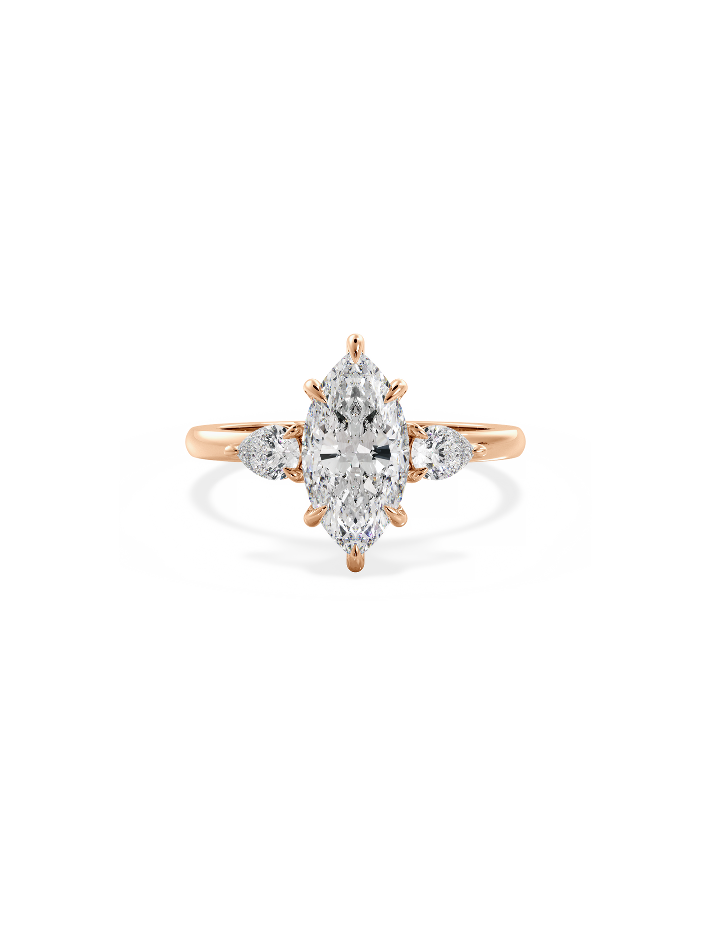 2 CT Round Three Stones Lab Grown Diamond Engagement Ring