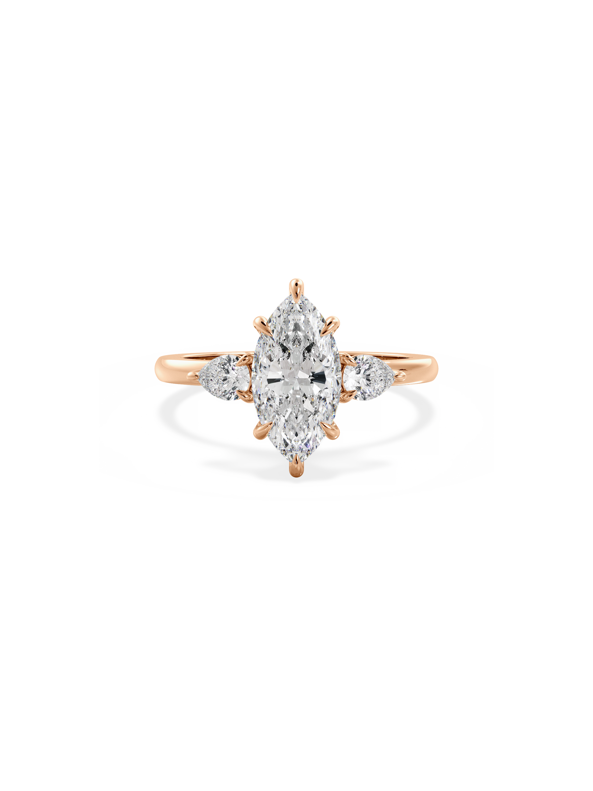 2 CT Round Three Stones Lab Grown Diamond Engagement Ring