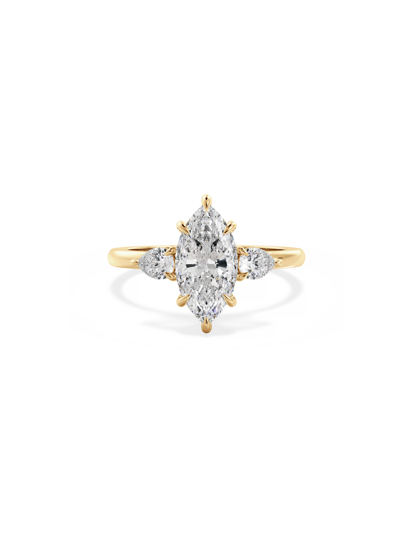 2 CT Round Three Stones Lab Grown Diamond Engagement Ring