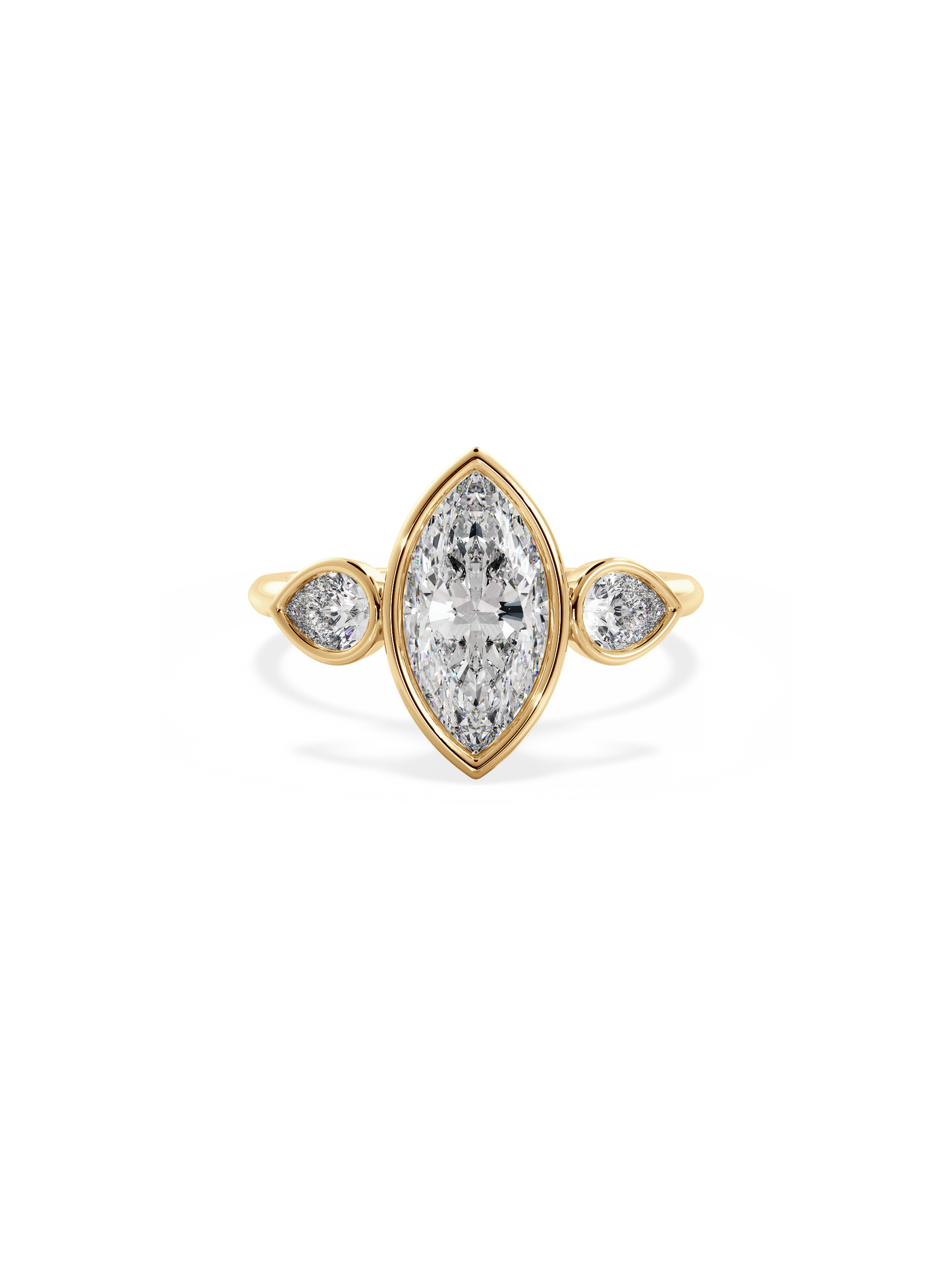 2 CT Round Three Stones Lab Grown Diamond Engagement Ring