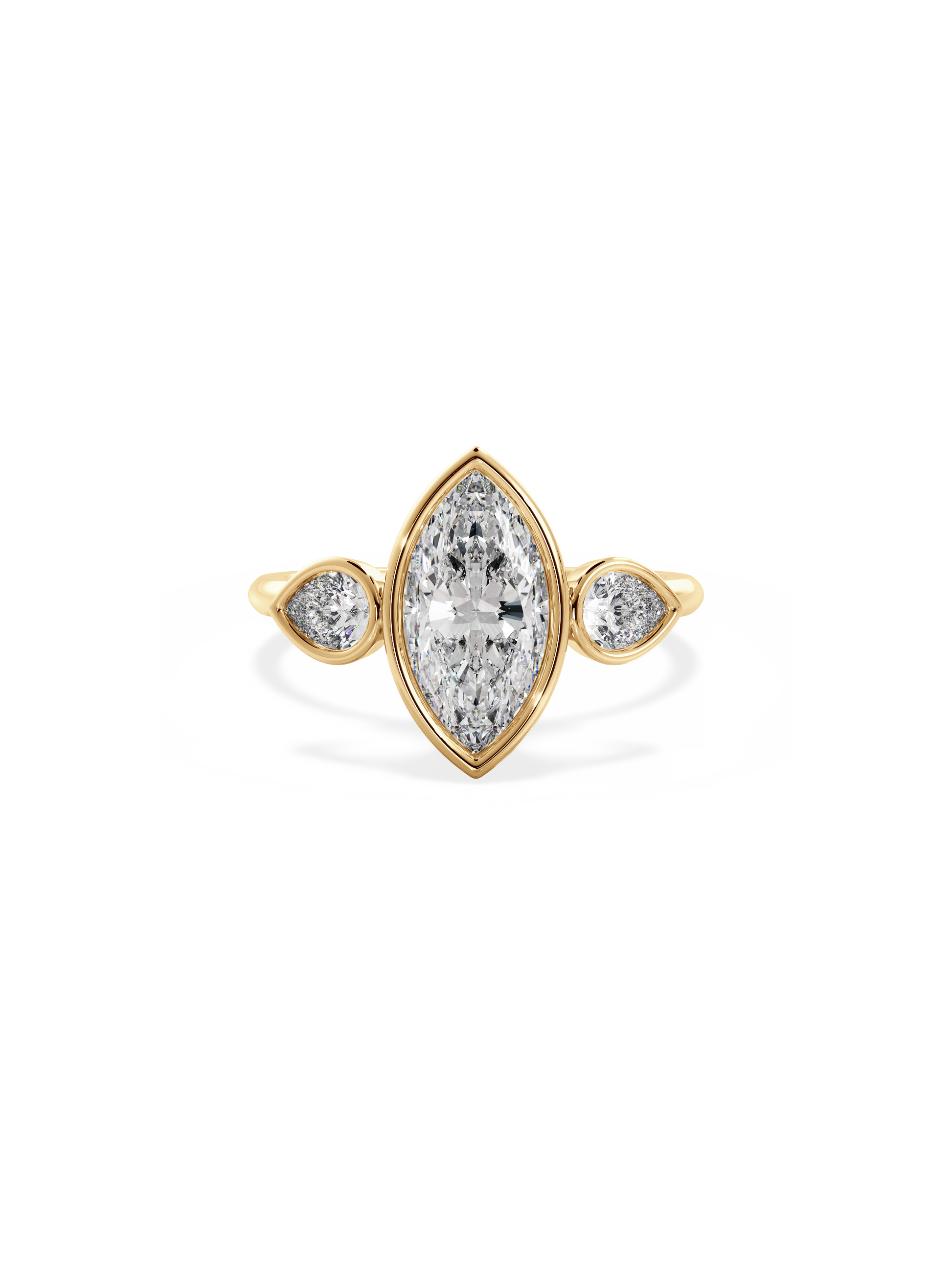 2 CT Round Three Stones Lab Grown Diamond Engagement Ring