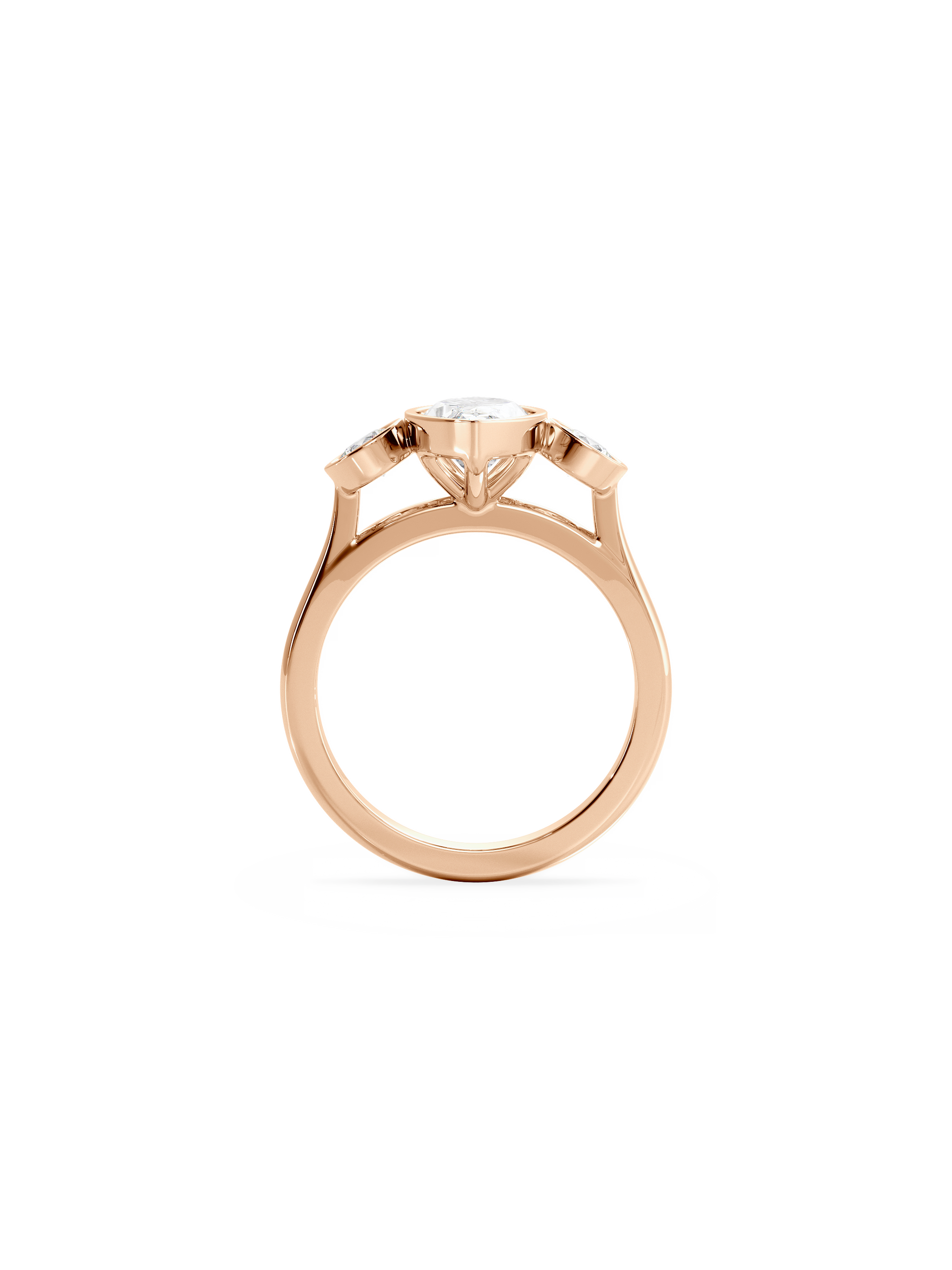 2 CT Round Three Stones Lab Grown Diamond Engagement Ring