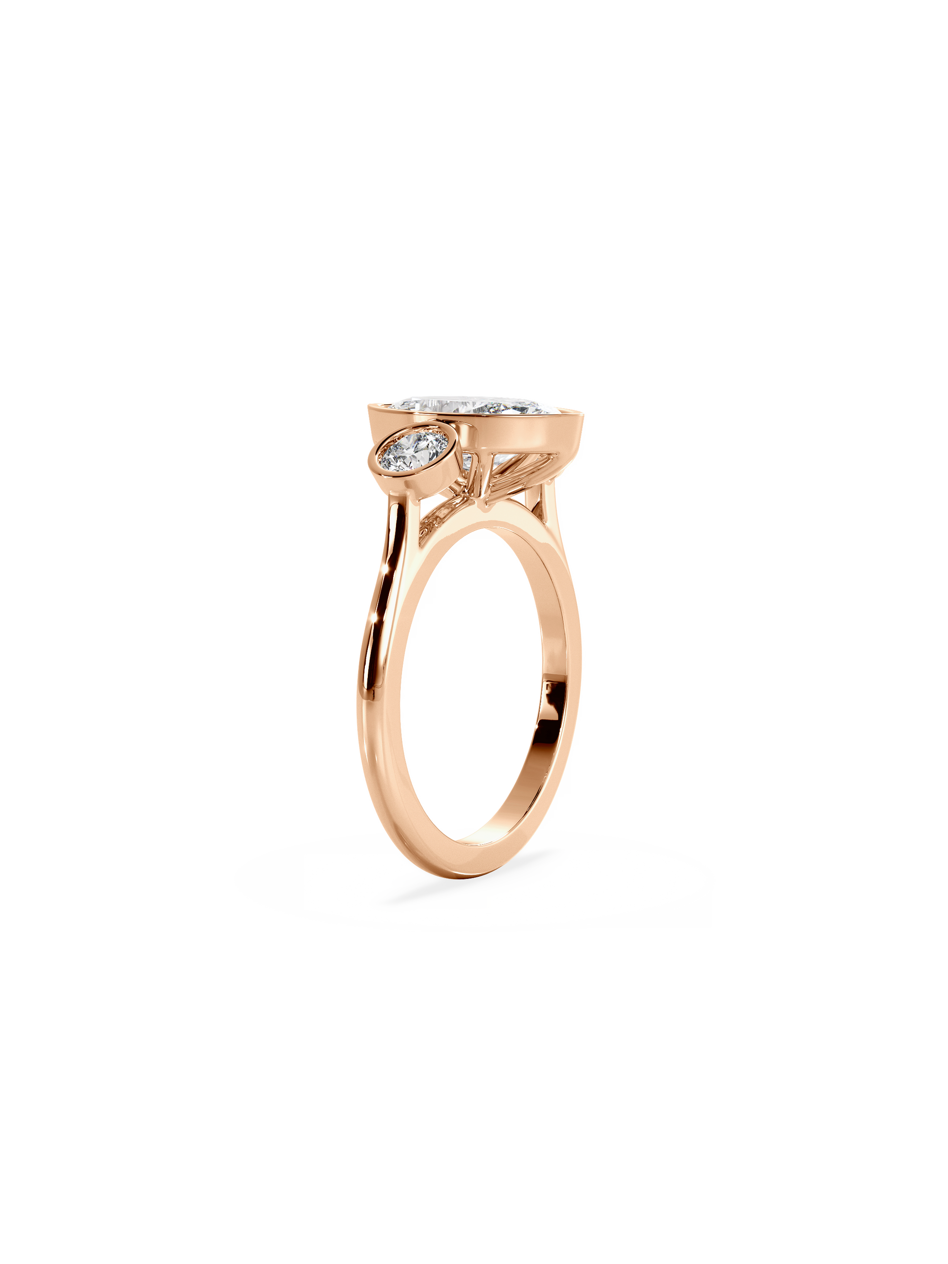 2 CT Round Three Stones Lab Grown Diamond Engagement Ring