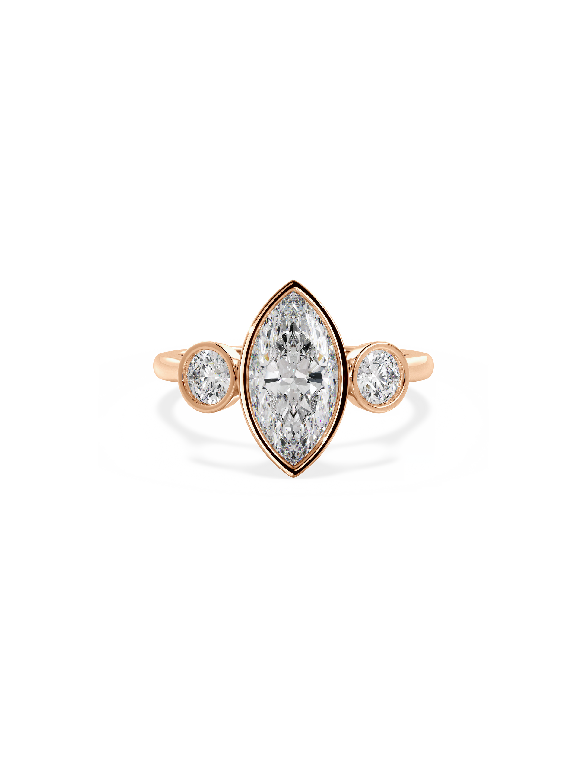 2 CT Round Three Stones Lab Grown Diamond Engagement Ring