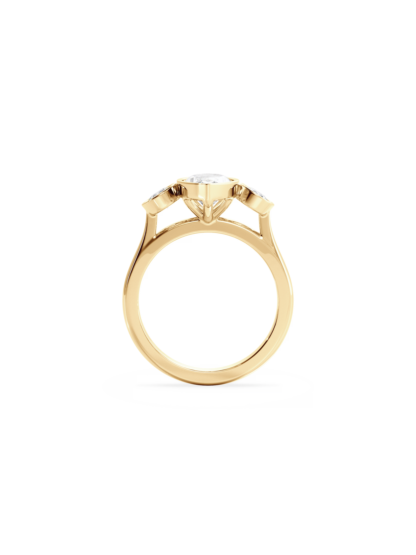 2 CT Round Three Stones Lab Grown Diamond Engagement Ring