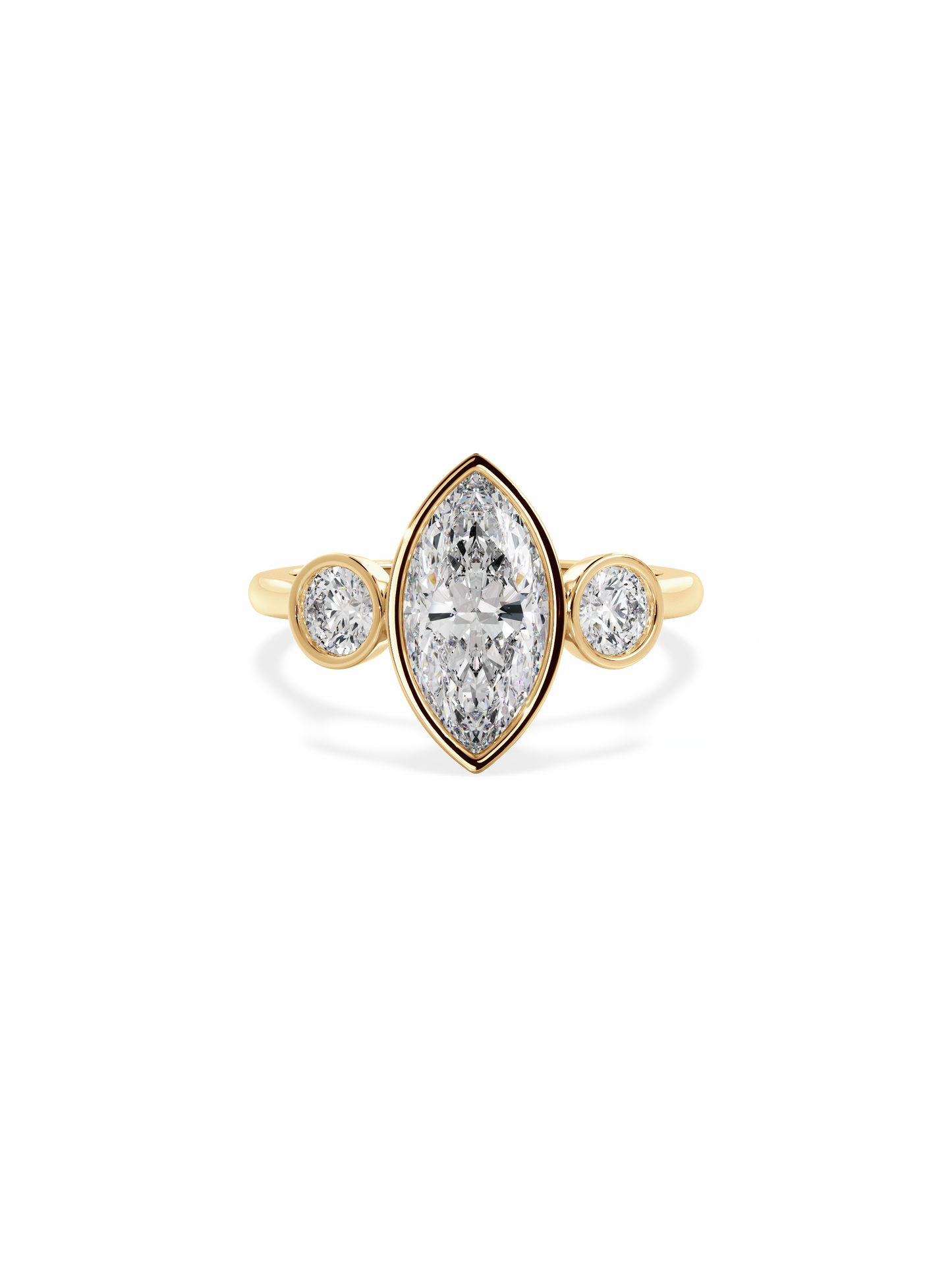 2 CT Round Three Stones Lab Grown Diamond Engagement Ring