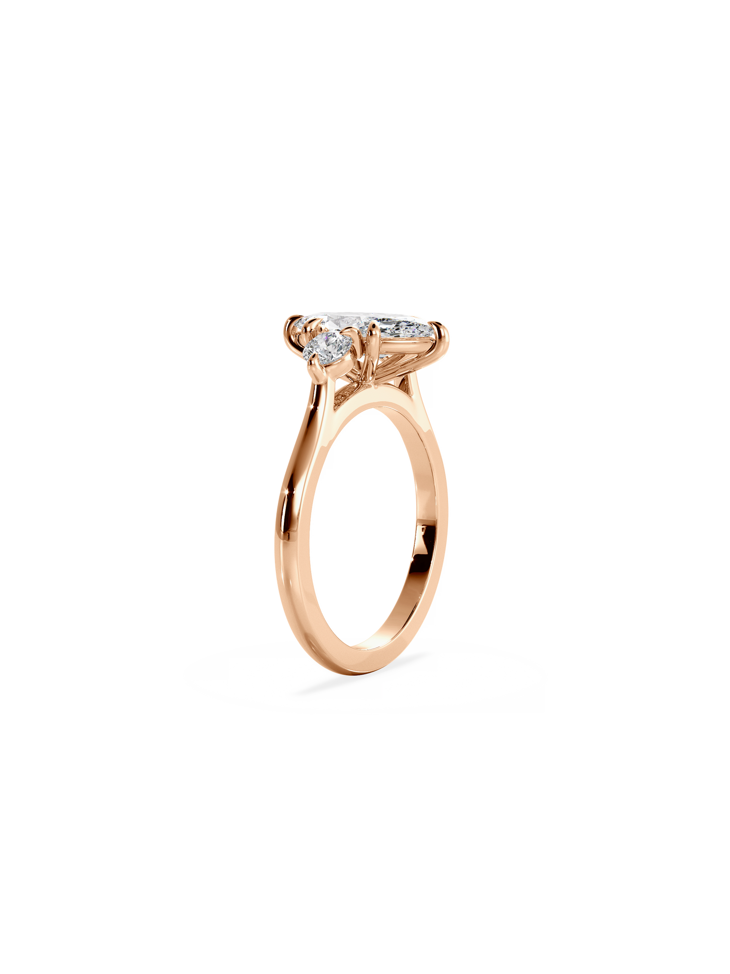 2 CT Round Three Stones Lab Grown Diamond Engagement Ring