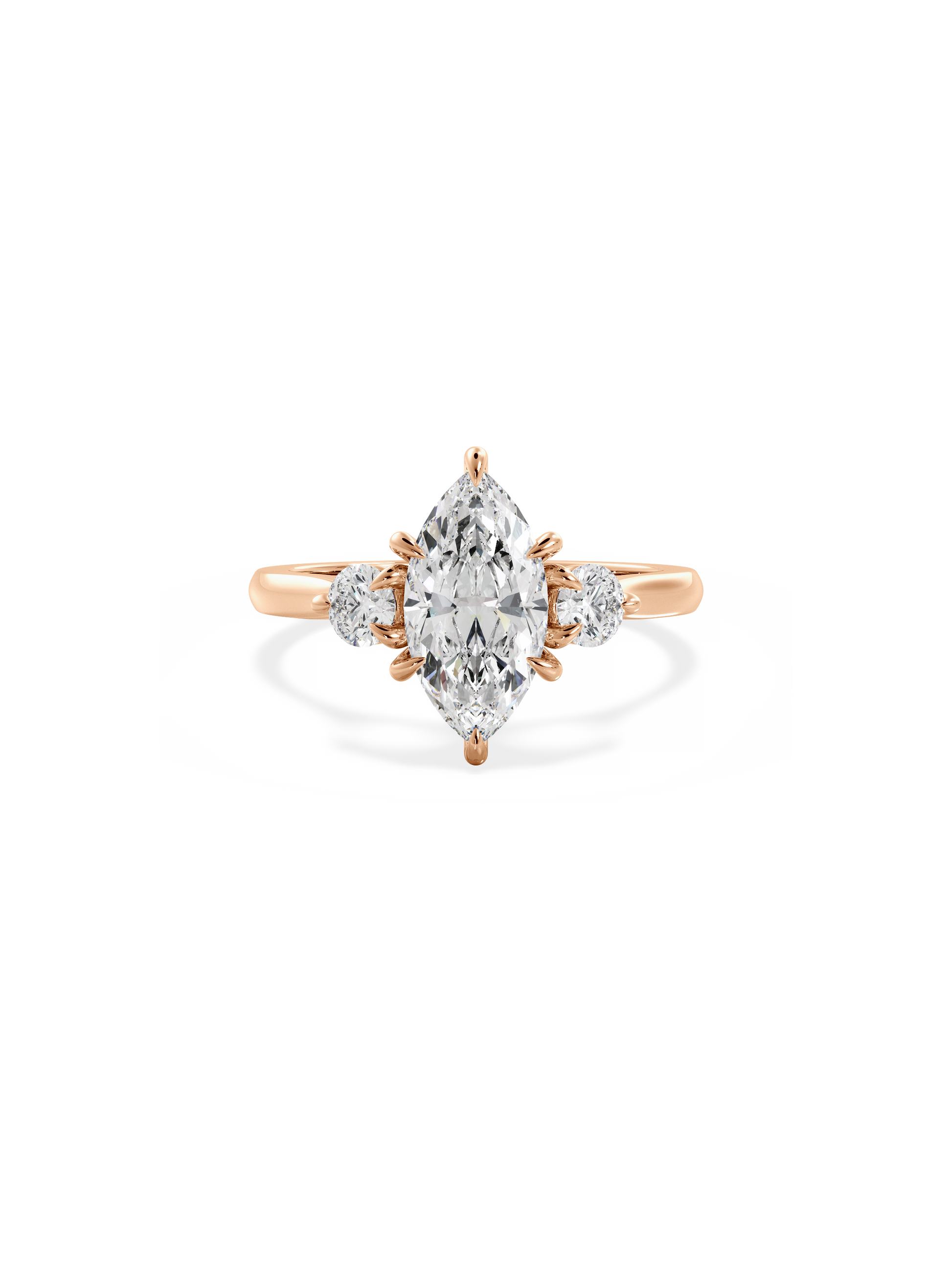 2 CT Round Three Stones Lab Grown Diamond Engagement Ring